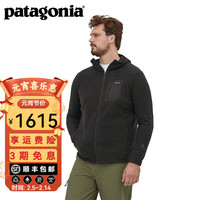 巴塔哥尼亚(Patagonia)男士R1保暖全拉链抓绒衣连帽开衫休闲外套Air Fu-Zip Hoody 40255 BLK XXL