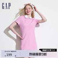 Gap 女装撞色收腰Polo领短袖连衣裙 888459