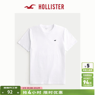 HOLLISTER24春秋新经典小海鸥黑色短袖T恤男装女装KI324-4292 白色 XL (180/116A)