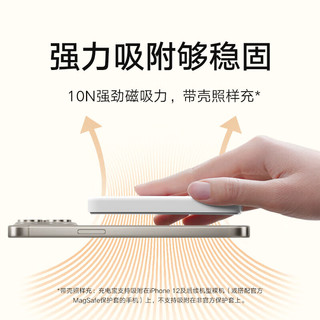 88VIP：小米 Xiaomi 磁吸充电宝5000mAh 便携 USB-C双向快充适用红米华为苹果 有线输入最高20w 无线7.5w