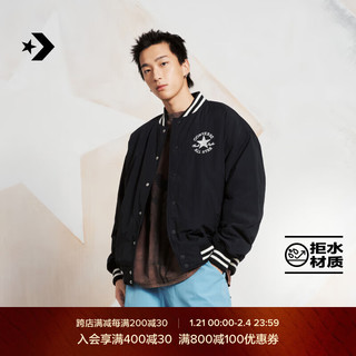 匡威（Converse） 秋冬男复古字母棒球服夹克外套10026976 10026976-A01 S