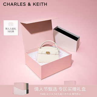 CHARLES & KEITH CHARLES&KEITH质感金属扣凯莉包手提包单肩包包女包生日新年礼物CK2-50270880