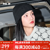 MLB 帽子男女情侣纯色大logo百搭针织毛线帽新款3ABNBM746-50BKS-F