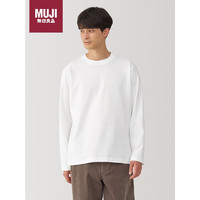 MUJI 无印良品（MUJI）男式 起毛圆领长袖T恤 AB1MTA4A 白色 XL