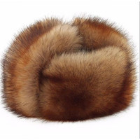 卡悠莱（KAYOULAI）冬季狗皮帽子东北男士棉帽加厚保暖户外狐毛雷锋帽男中老年护耳 黄棕色 XL(60cm以上)