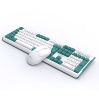 移动端、京东百亿补贴：宏碁 OKB0A0 无线键鼠套装 白绿拼色