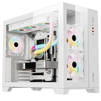 长城(Great Wall)冰霜T5海景房机箱(MATX/双面全景玻璃/9风扇位/240水冷) 海王星T9W白色