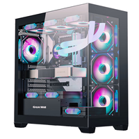 长城(Great Wall)冰霜T5海景房机箱(MATX/双面全景玻璃/9风扇位/240水冷) 视界3黑【270°全视360水冷位】