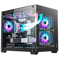 长城(Great Wall)冰霜T5海景房机箱(MATX/双面全景玻璃/9风扇位/240水冷) 视界S1黑色