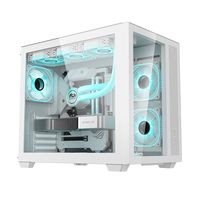 长城(Great Wall)冰霜T5海景房机箱(MATX/双面全景玻璃/9风扇位/240水冷) 海王星T7W白色炫彩版