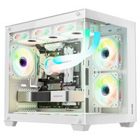长城(Great Wall)冰霜T5海景房机箱(MATX/双面全景玻璃/9风扇位/240水冷) 视界S1W白色