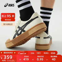 ASICS 亚瑟士 男鞋休闲鞋运动复古板鞋舒适耐磨帆布鞋 COURT TRAIL 米色/黑色