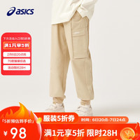ASICS亚瑟士童装中大童中性款梭织工装裤2024时尚百搭休闲工装裤333241083071 8858卡其 160