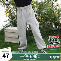 Converse 匡威儿童装男童长裤运动束脚裤2022春季新款纯棉时尚针织裤大童3-14岁外穿休闲裤