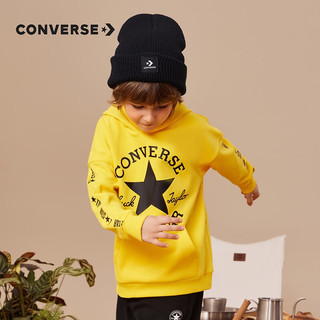 Converse 匡威童装男女童加绒保暖连帽卫衣秋冬儿童针织休闲保暖上衣 柠檬铬 110 /52(4T)