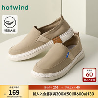 热风男鞋2025年春季新款男士布鞋舒适轻便一脚蹬休闲鞋子平底百搭 08（一脚蹬款）H29M25503