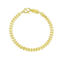 Chow Sang Sang 周生生 21001B 鱼骨足金手链 17cm 9.45g