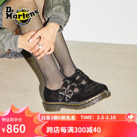 马汀博士 Dr.Martens马丁Vegan 8065 2024休闲丝绒黑色女款马丁单鞋 黑色 39
