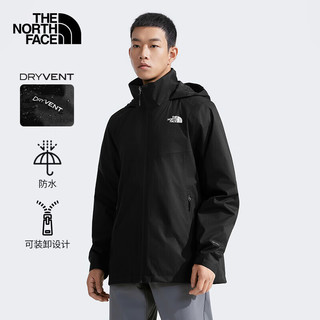 THE NORTH FACE 北面 25春夏冲锋衣户外男款防泼水耐磨可收纳帽子夹克外套8EXR JK3 M