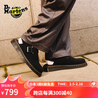 马丁（马汀博士 Dr.Martens）Jorge男女款夏季半拖鞋一脚蹬黑色包头穆勒鞋 黑色 36