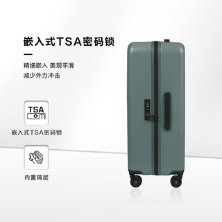 新秀丽（Samsonite）行李箱25英寸拉杆箱欧洲设计万向轮旅行箱森林绿托运箱KF1*14002