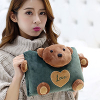 超贝 chaobei 热水袋充电式卡通暖手宝电暖宝热宝暖水袋女可爱毛绒防爆注水