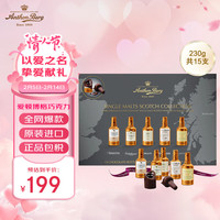 爱顿博格（AnthonBerg）威士忌酒心巧克力5口味15支礼盒装230g送男女友 威士忌酒心巧克力230g15支