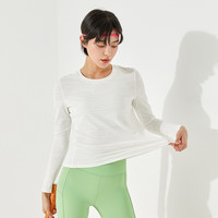 暴走的萝莉服女2024春季速干透气跑步训练吸汗瑜伽服上衣  LLCX20589 光学白 M