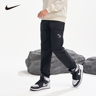 NIKE 耐克童装男童梭织长裤红色拜年服25春季儿童休闲运动裤 120 /56(6)