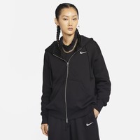 NIKE 耐克 官方女子OVERSIZE拉链开襟加绒连帽衫冬季卫衣宽松DQ5759