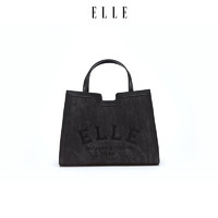 ELLE 新年礼物ELLE女包包包老花托特包水洗牛仔手提包秋冬大容量单肩包