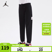 NIKE JORDAN 耐克童装男童保暖长裤冬季儿童休闲运动裤 正黑色 130 /56(7) 130/56(7)