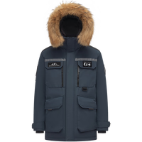 波司登（BOSIDENG）极地极寒鹅绒羽绒服新年红男女毛领加厚保暖外套B40142380J 中山青5870 2XL 180/100A