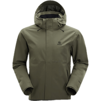 凯乐石（KAILAS）定日冲锋衣男春夏户外露营防水可拆帽防风登山外套 男款-深苔绿【高防水科技】 L