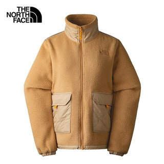 THE NORTH FACE 北面 抓绒外套女户外保暖厚抓绒夹克7QWC 卡其色/K1O M