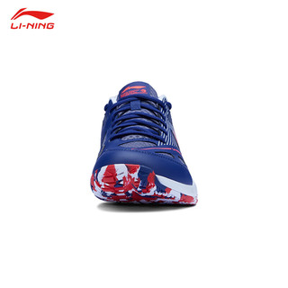 李宁（LI-NING）羽毛球鞋疾风LITE男女同款超轻防滑耐磨减震羽毛球款训练鞋 男女同款图蓝/红色 37 (225mm)