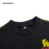 Converse 匡威童装男女童舒适毛圈套头卫衣春秋儿童休闲上衣 正黑色 130 /64(7) 130/64