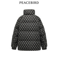 太平鸟冬季老花纹样羽绒服A3ACD4455