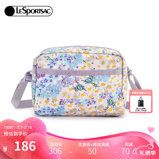 LeSportsac 乐播诗新款包包女包潮流系列通勤单肩斜挎小方包情人节礼物 绽放之诗