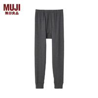 MUJI 男式 冬季内衣 细筒裤 打底裤 线裤 家居裤 FAD60C1A 炭灰色 S