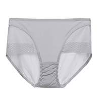 爱慕内衣女士内裤网纱拼接中腰内裤女悦动AM231931灰色