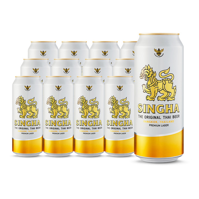 胜狮 SINGHA 拉格啤酒 490ml*12听