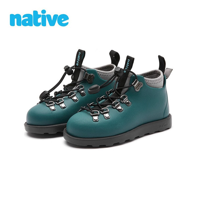 native Fitzsimmons马丁靴男女鞋鞋保暖舒适EVA时尚休闲 山景绿|黑色 27码内长17cm，适合脚长16.5cm