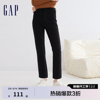 Gap 女装冬季款中腰保暖紧身裤长裤836329通勤休闲裤 黑色 29 亚洲尺码