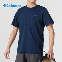 Columbia哥伦比亚T恤男户外春夏新品舒适透气时尚休闲运动圆领短袖AE1363 464 /深蓝色 S /170/92A