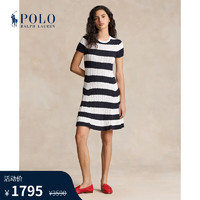 RALPH LAUREN 拉夫劳伦 Polo Ralph Lauren 拉夫劳伦 女装 绞花编结针织衫连衣裙RL25725 410-深蓝色/白色 M