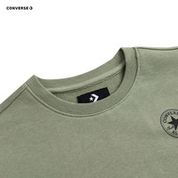 Converse 匡威童装男女童纯棉卫衣春秋舒适毛圈儿童圆领上衣打底衫 铬绿 130 /64(7)