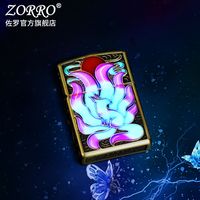 【夜光九尾狐】ZORRO佐罗煤油防风打火机高级送男生创意