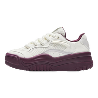 安踏波浪鞋丨透气低帮板鞋女春滑板鞋百搭运动鞋子女鞋 象牙白/浅银灰-3 38