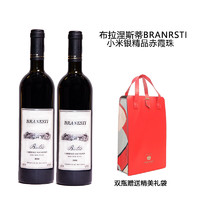 布拉涅斯蒂 BRANESTI 地下溶洞小米银 精品赤霞珠 精品梅洛 红酒 元旦 赤霞珠小米银 双支送礼袋 750ml